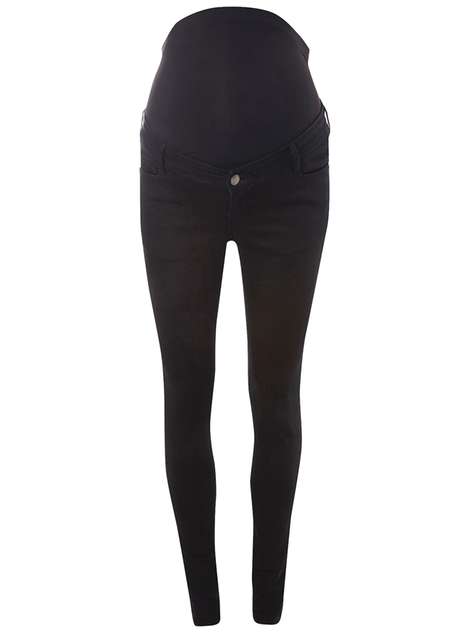 **Maternity 'Forever Fit' Black Superskinny Convertible Jeans